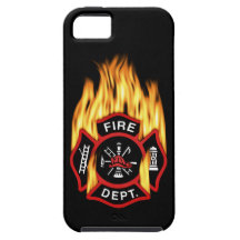 Fire Department Flaming Badge
