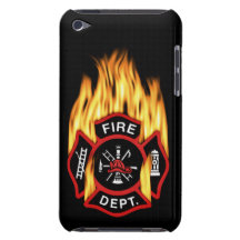 Fire Department Flaming Badge iPod Case-Mate Cases