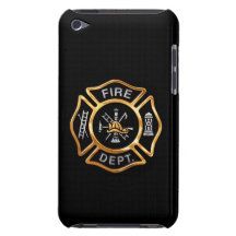 Fire Department Gold Badge Barely There iPod Cases