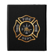 Fire Department Gold Badge iPad Folio Covers