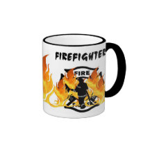 Fire Dept Flames Coffee Mugs
