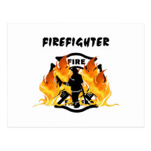 Fire Dept Flames Post Card