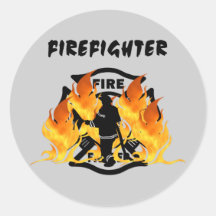 Fire Dept Flames Sticker