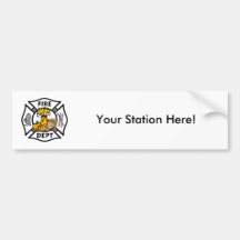 Fire Dept Thanksgiving Logo Bumper Sticker