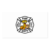 Fire Dept Thanksgiving Logo Business Cards