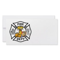 Fire Dept Thanksgiving Logo Custom Photo Card