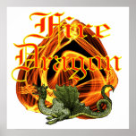 Fire Dragon  24X24 resizable Posters