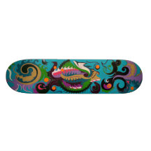 Fire Dragon (Blue) Skate Board