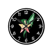 Fire Dragon Round Wall Clock