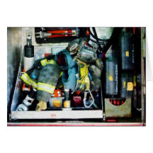 Fire Engine Gear Greeting Cards