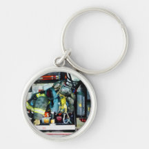 Fire Engine Gear Key Chain