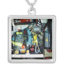 Fire Engine Gear Personalized Necklace