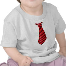 Fire engine red striped tie tees