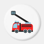 Fire engine refrigerator magnet