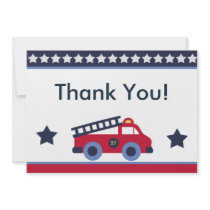 Fire Engine/Truck Thank You Cards Custom Invitations