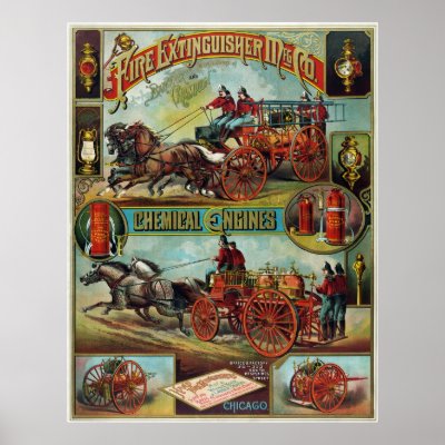 Fire Extinguisher Mfg. Co. Print by vintage_cafe