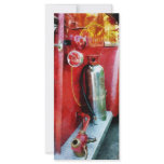 Fire Extinguisher on Fire Truck Custom Rack Card