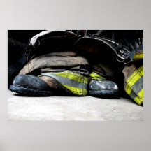 Fire Fighter Boots Poster