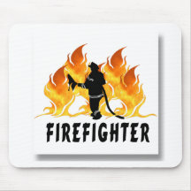Fire Fighter Flames Mouse Pad