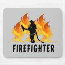 Fire Fighter Flames Mousepad