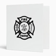 Fire Fighter Maltese 3 Ring Binders