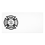 Fire Fighter Maltese Customized Photo Card