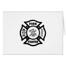 Fire Fighter Maltese Greeting Card
