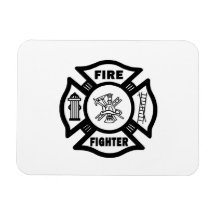 Fire Fighter Maltese Vinyl Magnet