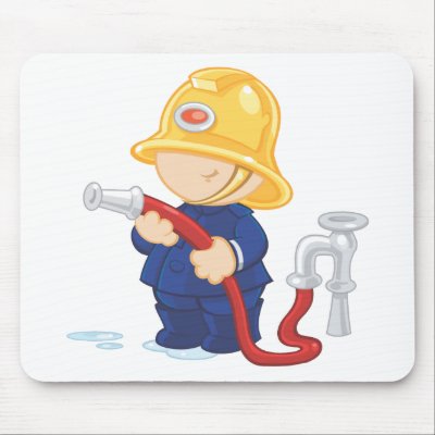 Fire Fighter Mouse Pads by Kids_Ink