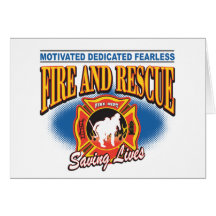 Fire Fighter Saving Lives Card