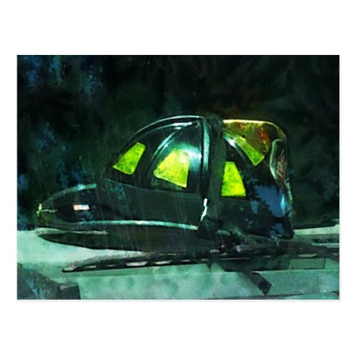Fire Fighter's Helmet Post Card