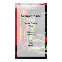 Fire Fighting Equipment Overlay Business Card Template