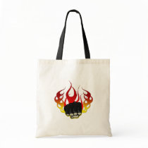 Fire fist tote bags