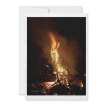 Fire flame man shape burning bonfire picture announcements