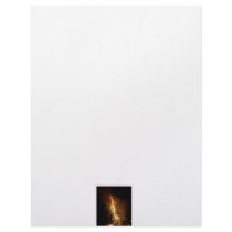 Fire flame man shape burning bonfire picture personalized letterhead