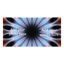 Fire-Flames Kaleidoscope Custom Photo Card