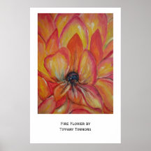 Fire Flower Poster