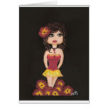 Fire Girl Quantum Cutie Girl Greeting Card