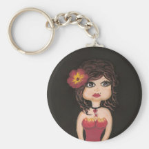Fire Girl Quantum Cutie Girl Key Chain