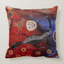 Fire Goanna Dreaming Pillow/Cushion pillows