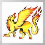 Fire Griffin Poster