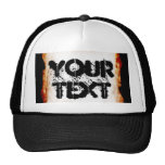 Fire Grunge Empty Blank Frame Border Hat