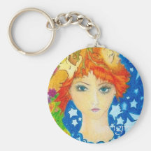 fire hair maiden keychain