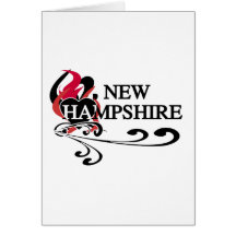 Fire Heart New Hampshire Greeting Card