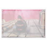 Fire Helmet in Fire Truck Custom Stationery