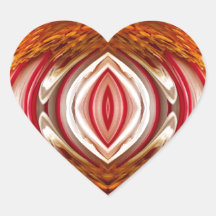 Fire & Ice Abstract Stickers