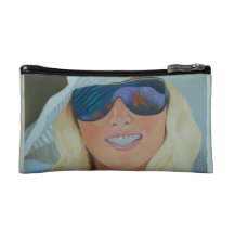 Fire in Her Eyes Contemporary Art Cosmetic Bag