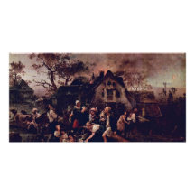 Fire In The Village (The Fire) By Knaus Ludwig (Be Picture Card