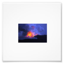 Fire in Volcano Photo Art
