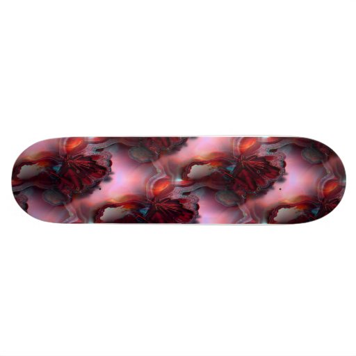 Fire Inside Agate Abstract Art Skateboard